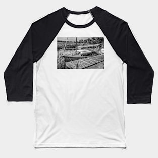 Traditional wooden boat on the Norfolk Broads Baseball T-Shirt